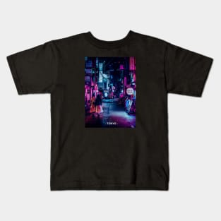 Tokyo Street Neon Synthwave Kids T-Shirt